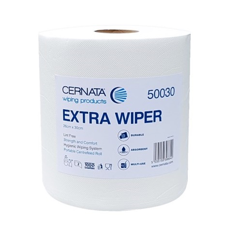 CERNATA Extra Wiper Roll 600 Sheets 3 Ply White